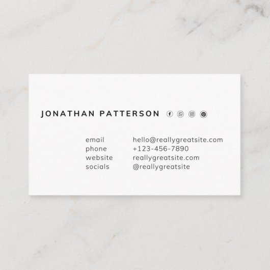 Wit en goudhoudend visitekaartje (Achterkant)