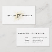 Wit en goudhoudend visitekaartje (Voorkant / Achterkant)