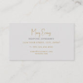 Wit en goudmarmer visitekaartje (Achterkant)