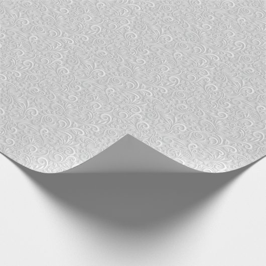 Wit en grijs 3 D naadloos patroon Cadeaupapier (Hoek)