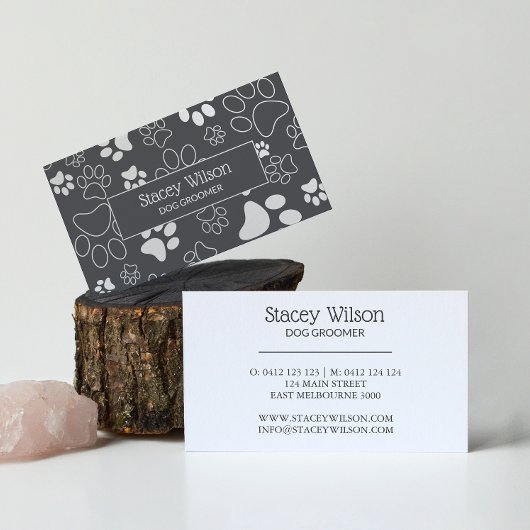 Wit en grijs afdrukken van snijwanden visitekaartje