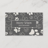 Wit en grijs afdrukken van snijwanden visitekaartje (Voorkant)