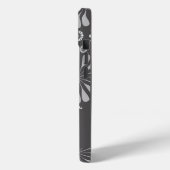 Wit en grijs bloemmotief Case-Mate iPhone case (Achterkant / Links)