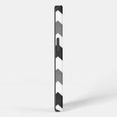 Wit en grijs chevron zigzag iPhone hoesje (Rechterkant)