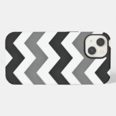 Wit en grijs chevron zigzag iPhone hoesje (Achterkant horizontaal)