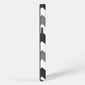 Wit en grijs chevron zigzag iPhone hoesje (Rechterkant)