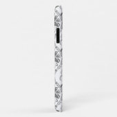Wit en grijs Damask openwerkpatroon Case-Mate iPhone Case (Achterkant/rechts)