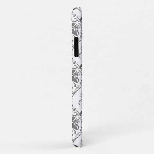 Wit en grijs Damask openwerkpatroon Case-Mate iPhone Case (Achterkant/rechts)