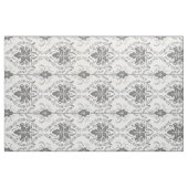 Wit en grijs Damask openwerkpatroon Stof (Yard (91,4 cm))