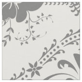 Wit en grijs Damask openwerkpatroon Stof (Close Up)