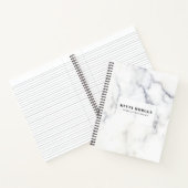 Wit en grijs faux marmer notitieboek (Binnen)
