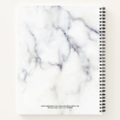 Wit en grijs faux marmer notitieboek (Achterkant)