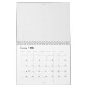 Wit en grijs geometrisch patroon met vergrendeling kalender (Jan 2026)