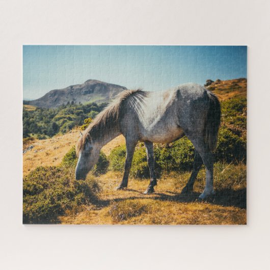 Wit en grijs grazen met zon omlaag legpuzzel (Horizontaal)