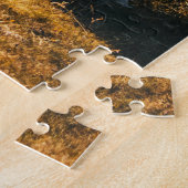 Wit en grijs grazen met zon omlaag legpuzzel (Zijkant)