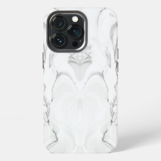 Wit en grijs marmer iPhone hoesje (Achterkant)