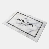 Wit en grijs marmer Stone textuur Deurmat (Schuin)