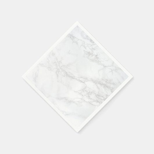 Wit en Grijs Marmeren Achtergrond Papieren servett Servet (Hoek)