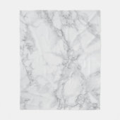 Wit en grijs marmerontwerp fleece deken (Voorkant)