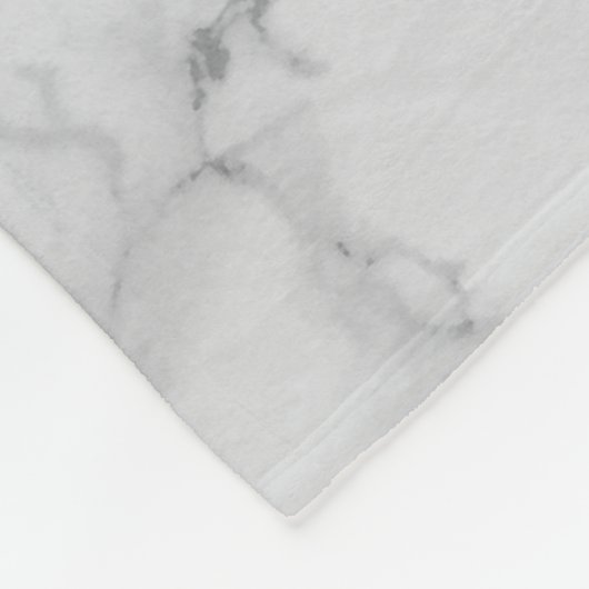 Wit en grijs marmerontwerp fleece deken (Hoek)