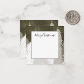 Wit en grijs met sneeuw bedekte pijnbomen Chalkboa Notitiekaartje (Voorkant / Achterkant in situ)