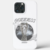 Wit en Grijs Modern Goddess iPhone 13 Pro Hoesjes (Achterkant)