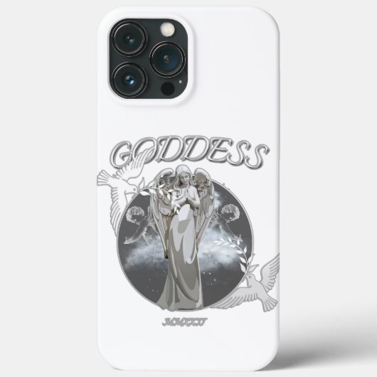 Wit en Grijs Modern Goddess iPhone 13 Pro Hoesjes (Achterkant)