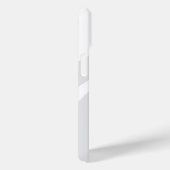 Wit en grijs Modern Monogram Elegant Abstract Case-Mate iPhone Case (Achterkant / Rechts)