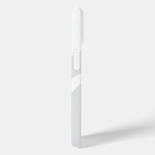 Wit en grijs Modern Monogram Elegant Abstract Case-Mate iPhone Case (Achterkant / Rechts)