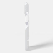 Wit en grijs Modern Monogram Elegant Abstract Case-Mate iPhone Case (Achterkant / Links)