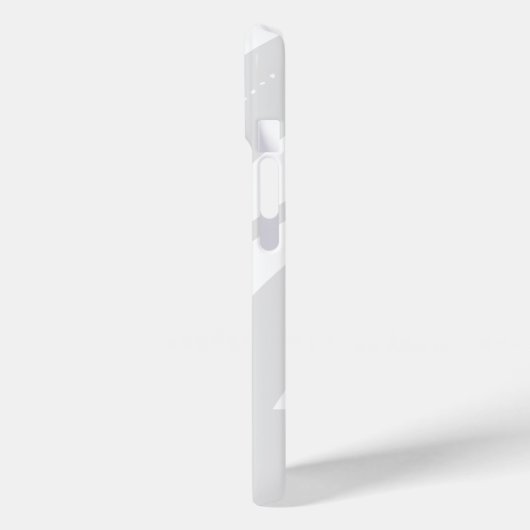 Wit en grijs Modern Monogram Elegant Abstract Case-Mate iPhone Case (Achterkant / Links)