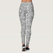 Wit en grijs mozaïek glitter leggings (Achterkant)