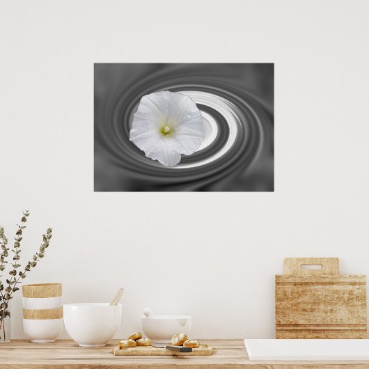 wit en grijs poster (Keuken)
