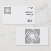 Wit en grijs spiraalvormig ontwerp. visitekaartje (Voorkant / Achterkant)