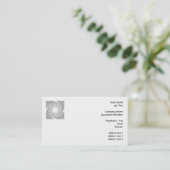 Wit en grijs spiraalvormig ontwerp. visitekaartje (Staand voorkant)