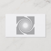 Wit en grijs spiraalvormig ontwerp. visitekaartje (Achterkant)