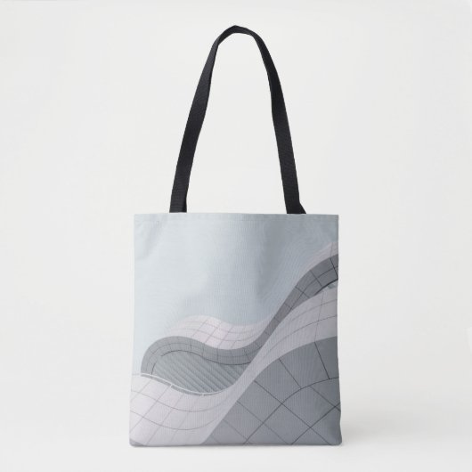 WIT- EN GRIJSBOUWSTRUCTUUR TOTE BAG (Voorkant)