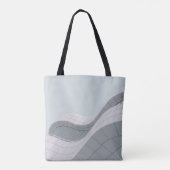 WIT- EN GRIJSBOUWSTRUCTUUR TOTE BAG (Achterkant)