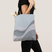 WIT- EN GRIJSBOUWSTRUCTUUR TOTE BAG (Dichtbij)