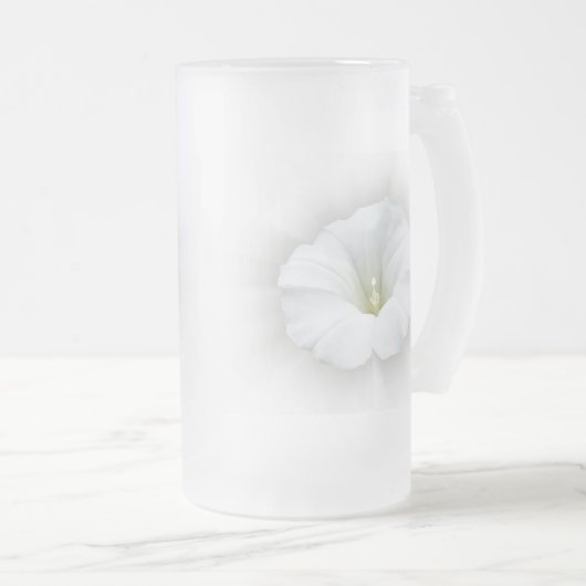 wit en grijze tinten matglas bierpul (Voorkant rechts)