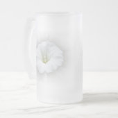 wit en grijze tinten matglas bierpul (Voorkant links)