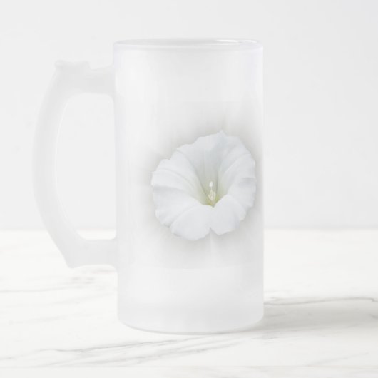 wit en grijze tinten matglas bierpul (Links)