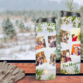 Wit en Groen 8 Fotosjabloon Kerstmis Thermosbeker