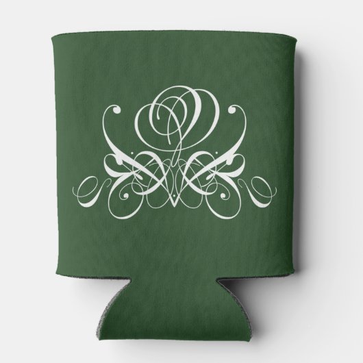 Wit en groen bloeien Roos Blikjeskoeler (Achterkant)