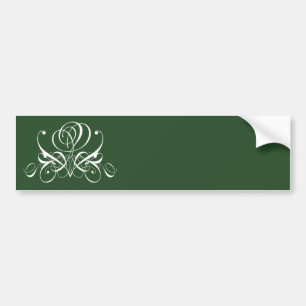 Wit en groen bloeien Roos Bumpersticker