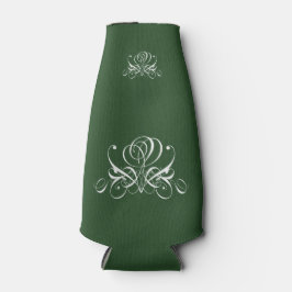 Wit en groen bloeien Roos Flesjeskoeler