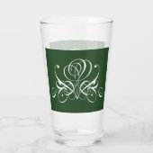 Wit en groen bloeien Roos Glas (Achterkant)