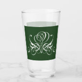 Wit en groen bloeien Roos Glas (Voorkant)