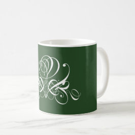 Wit en groen bloeien Roos Koffiemok