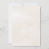 Wit en groen Bloemen Spaans Bruiloft beige Kaart (Achterkant)